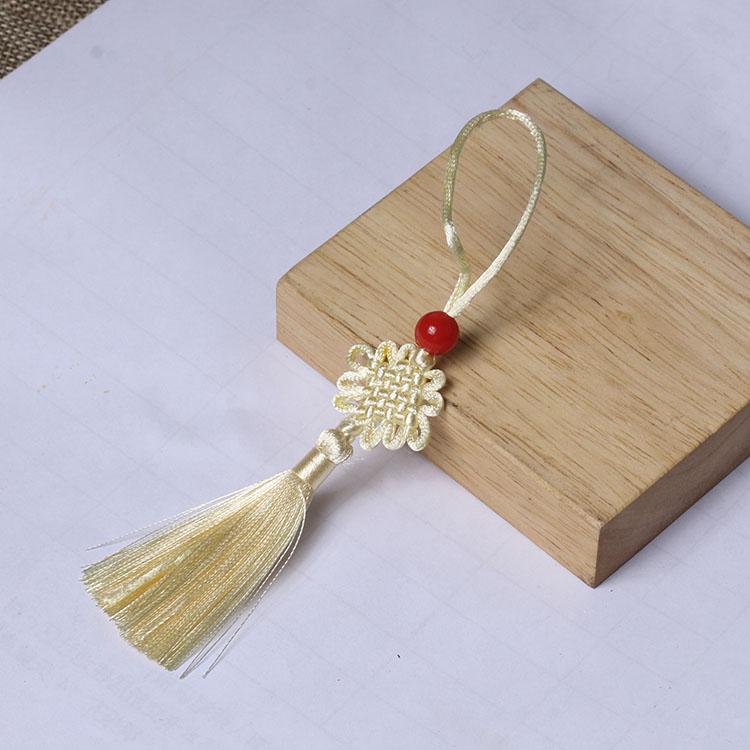Mini Chinese Knot 7-Strand Braided Tassel Bookmark Pendant