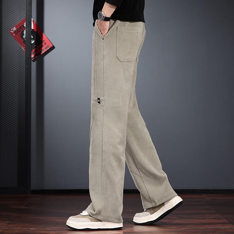 Men's Corduroy Loose Straight-Leg Casual Pants