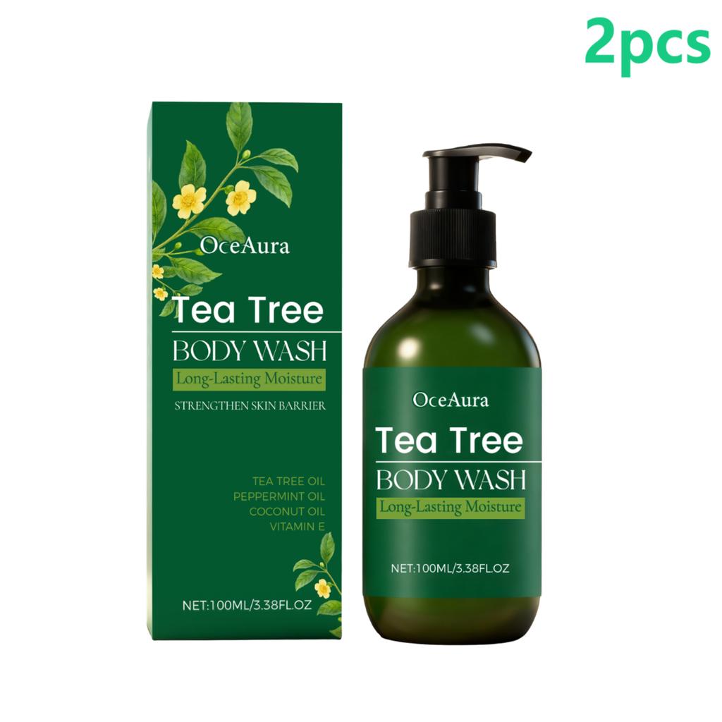 OceAura Tea Tree Body Wash Back Acne Removal Long Lasting Moisturizing Skin Barrier Strengthen Vitamin E Brightening Body Wash