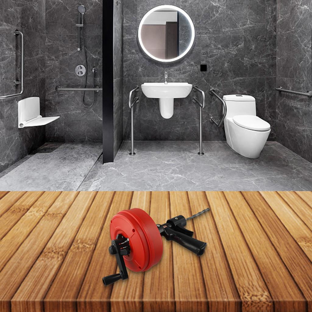 Drain Cleaner Drain Auger Unclogging Pipes Plumbing Projects 3 4 To 2 Inch Capacity Automatic Clutch Spring Hygienic Storage