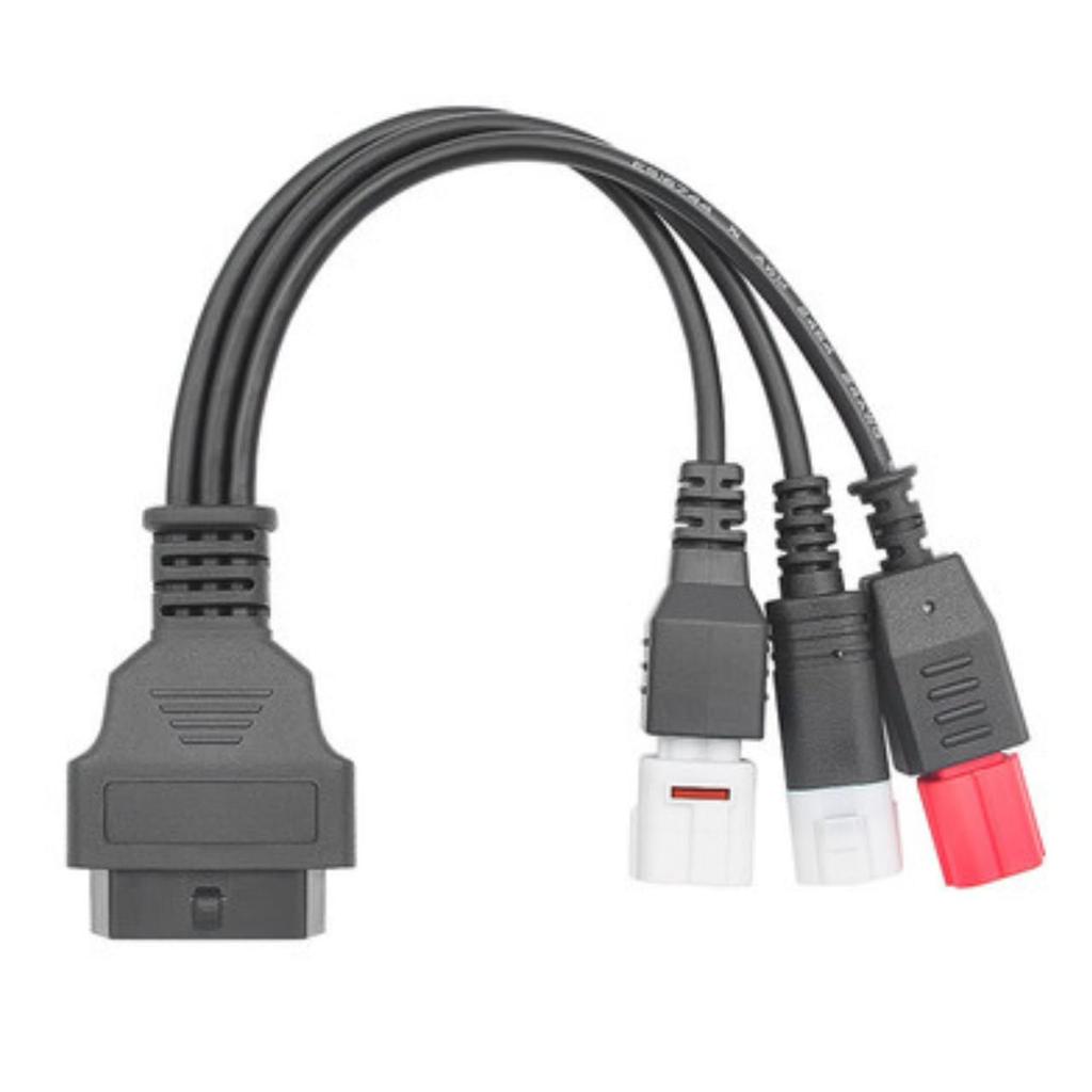 3Pin 4Pin 6Pin Diagnostic Connector Cable OBD2 Adapter Scanner 3 in 1 Plastic Black Motorcycle Yamaha For Honda