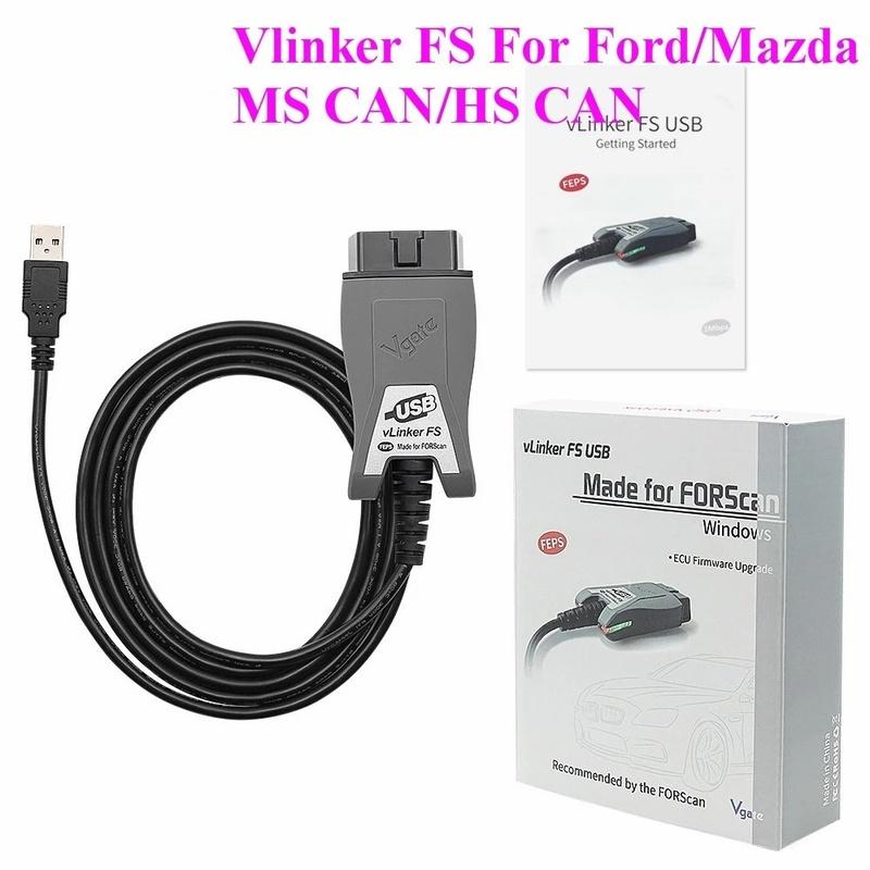 OBD2 Car Diagnostic Scanner For Ford FORScan Mazda VLinker FS USB FS ELM327 ELM 327 OBD 2 OBDII HS/MS-CAN Interface Tools