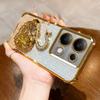 KEYSION Shockproof Plating Phone Case for Redmi Note 13 Pro 4G 13 5G Glitter Jewelled Swan Kickstand Cover for POCO X6 Pro M6 Pro