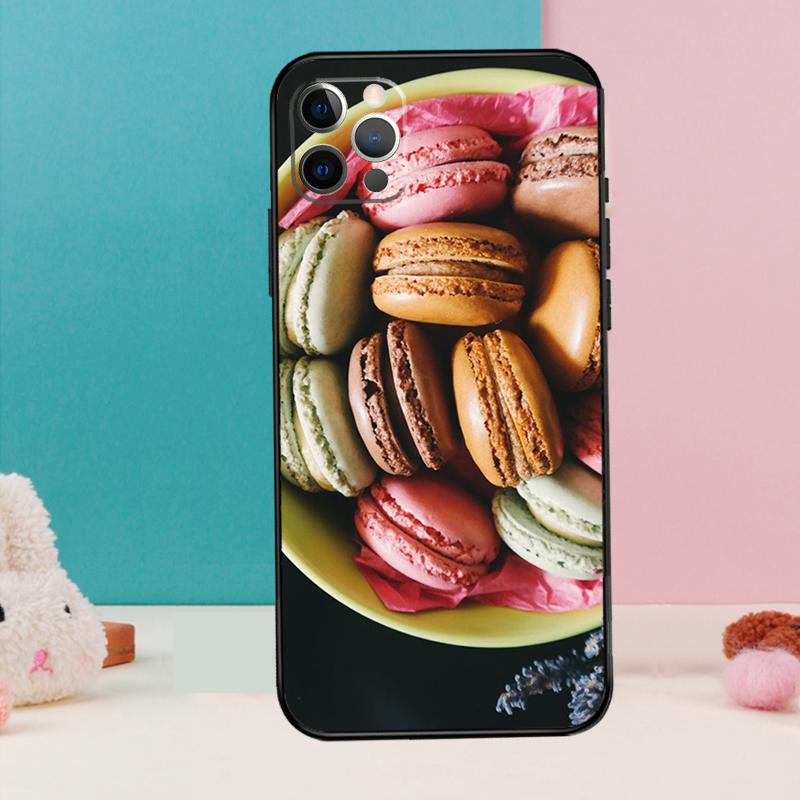 

Dessert ice Cream Macaron Food Phone Case For iPhone 17 Air 16 15 14 13 11 12 Pro Max 12 13 mini 15 16 Plus 16e Cover Coque iPhone 13 mini
