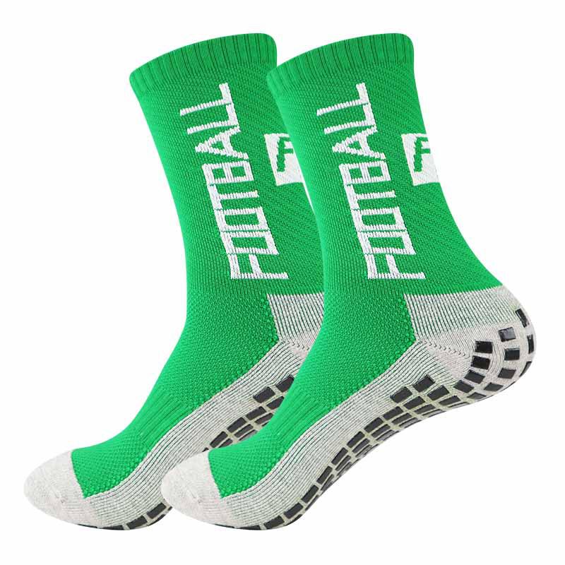 Men's Non-Slip Glue-Dot Football Socks - Thick Towel Cushion, Mid-Tube Training Sports Socks