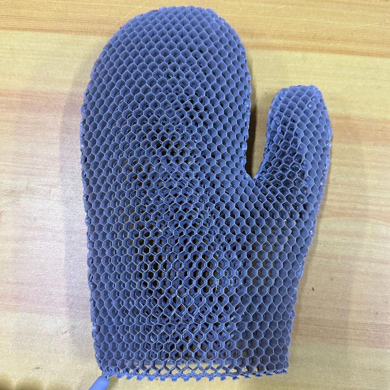 Honeycomb Exfoliating Shower Finger Caps Body Scrub Cleansing Bath Mitt Breathable Odorless Skin Care Tool Multi-Color