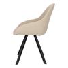 Nels Chair Beige Black Upholstered Legs