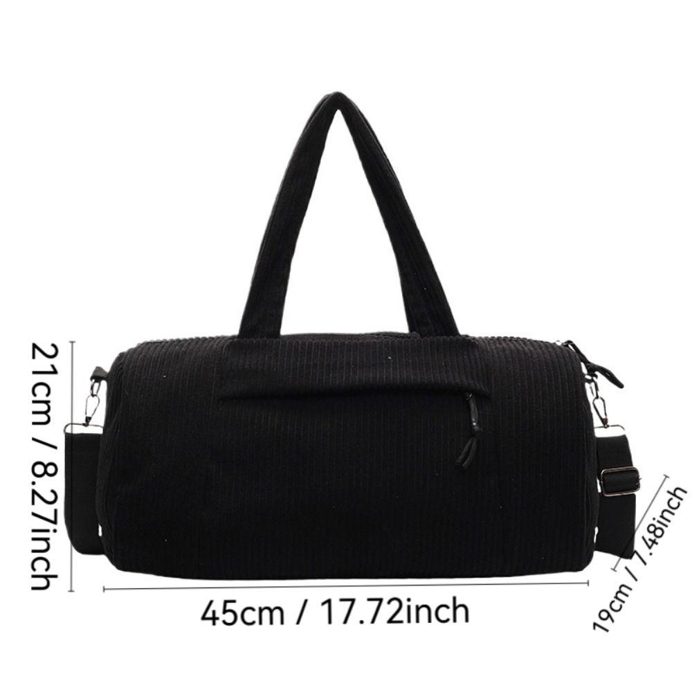 Fashion Corduroy Shoulder Bag Lightweight Large Capacity Crossbody Bag Tote Luggage Bag