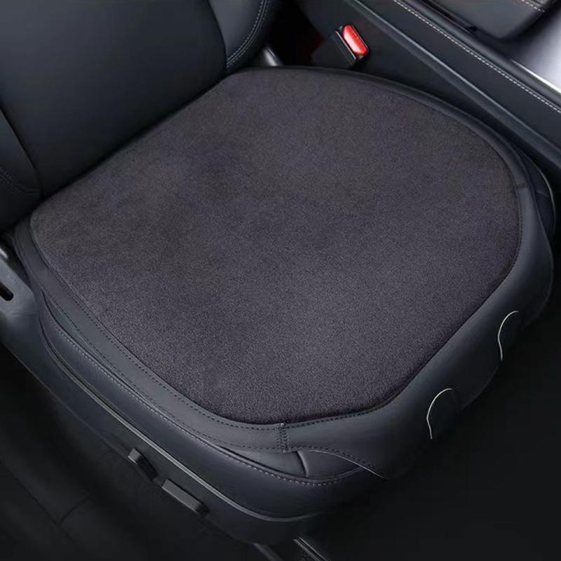 Fashion Car Front Seat Cushion Universal Cars Backless Short Plush Single Piece Seat Pad Luxury Breathable Non-slip Car Supplies
