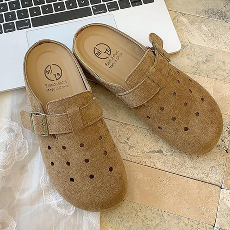 Fashion Shevalues 2025 Summer Women's Clogs Slippers With Adjustable Buckle Casual Outdoor Slides Soft Sole Comfortable Women's Sandals