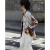 Women's V-Neck Diamond Knit Cardigan