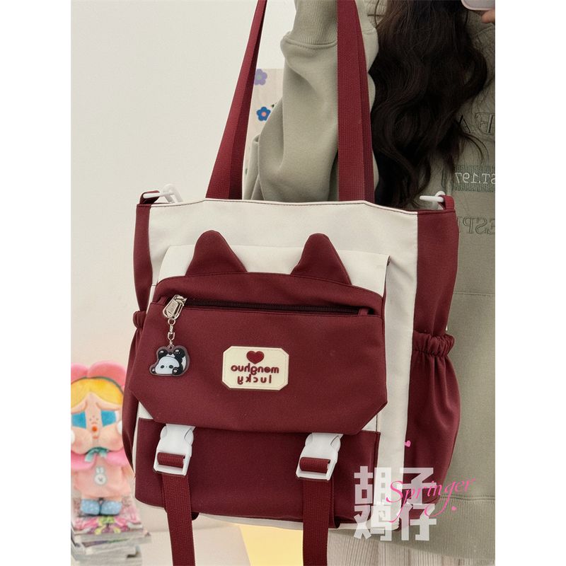 

Японский стиль Молодежная студенческая сумка-мессенджер для класса Burgundy