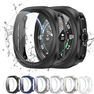 Case for Samsung Galaxy Watch Ultra 47mm Screen Protector Cover Protective Bumper Shell+Tempered Glass Film Galaxy Watch 7 Ultra