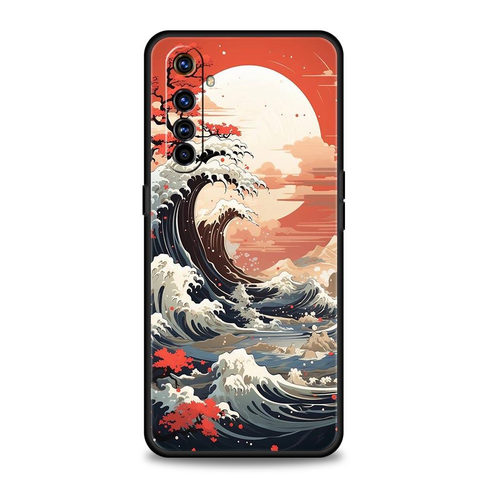 For Realme GT Neo 2 3 3T 5 Phone Case For Realme 12 11 5G 10 9 8 5G 7 6 GT5 GT3 GT2 Pro C21 C11 C25 C35 Cover Japanese Landscape