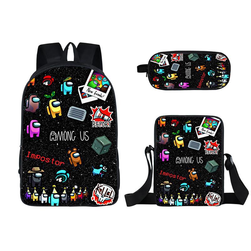 Among Us Backpack Set For Kids Stylish And Practical 3-piece School Accessory Bundle