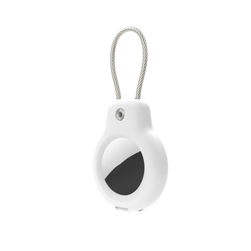 New Compatible with Apple AirTag Secure Holder with Cable Air Tag Lock Case Keychain Key Ring Key Chain Luggage tag for Keys