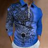 Men's Polo Shirt Golf Shirt Graphic Notes Print Outdoor Street Long Sleeve Zipper Print Clothing Apparel Fashion Casual Breathab