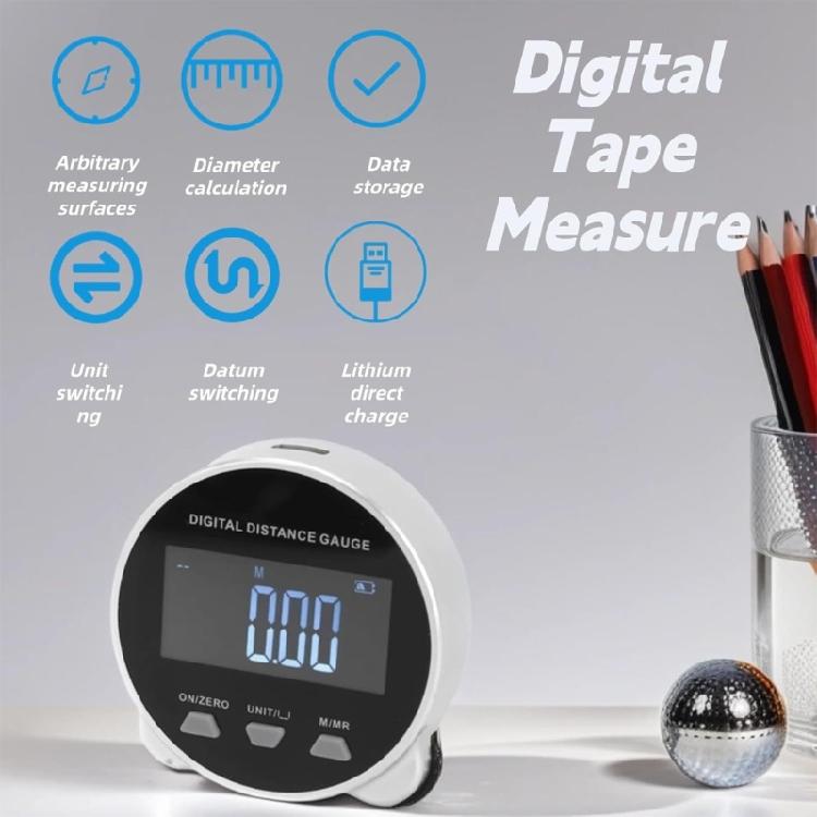 Rechargeable Rolling Rulers LCD Screen Display Auto Lock Function Shockproof Case Upgrades for Architects Contractors