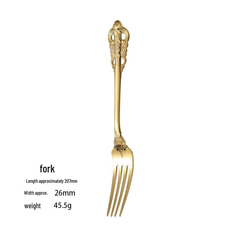 French Royal Court Stainless Steel Cutlery Set: High-End Spoons, Knives, and Forks