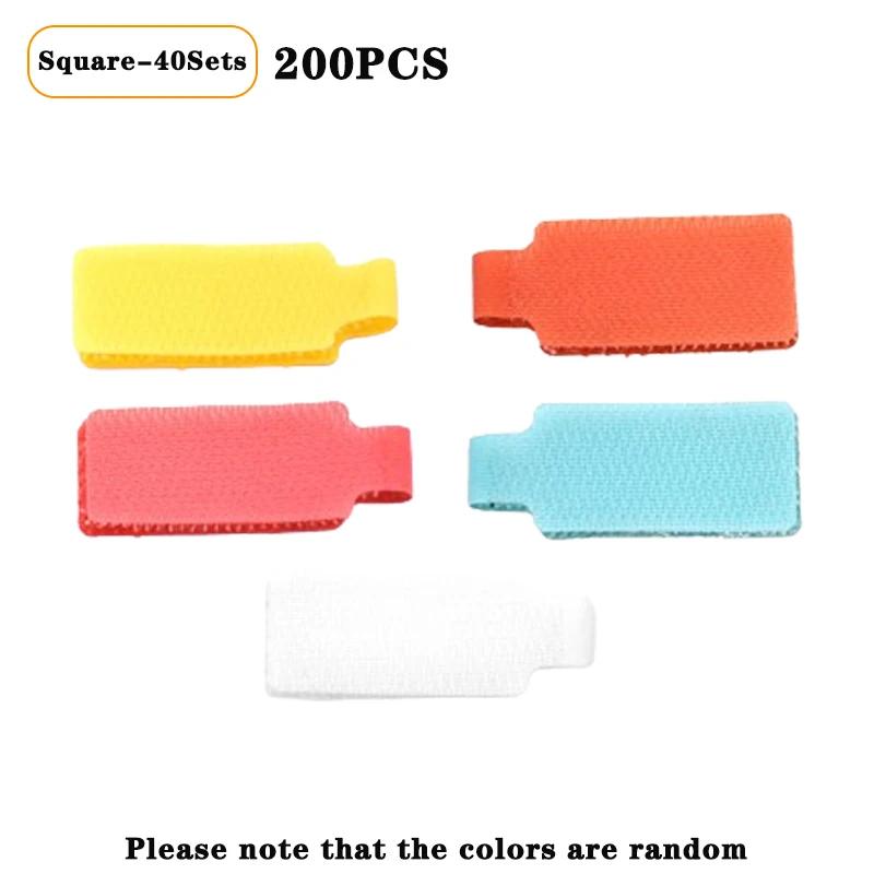 5-200PCS Cable Label Writable Colored Cable Identification Sticker Self-adhesive Writable Wire Classification Strap