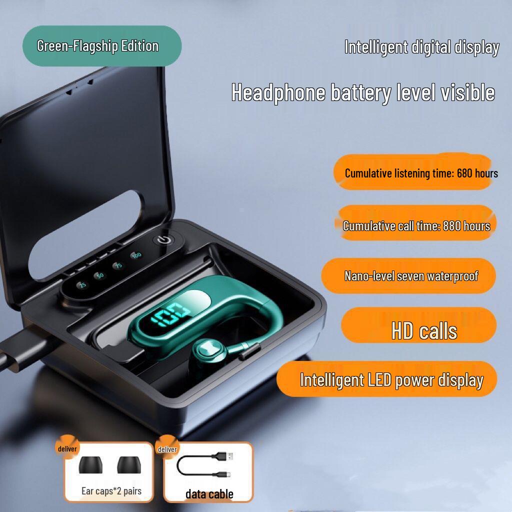 V13 Wireless Bluetooth Earphones with Noise Cancelling and Long Battery Life for Driving and Sports