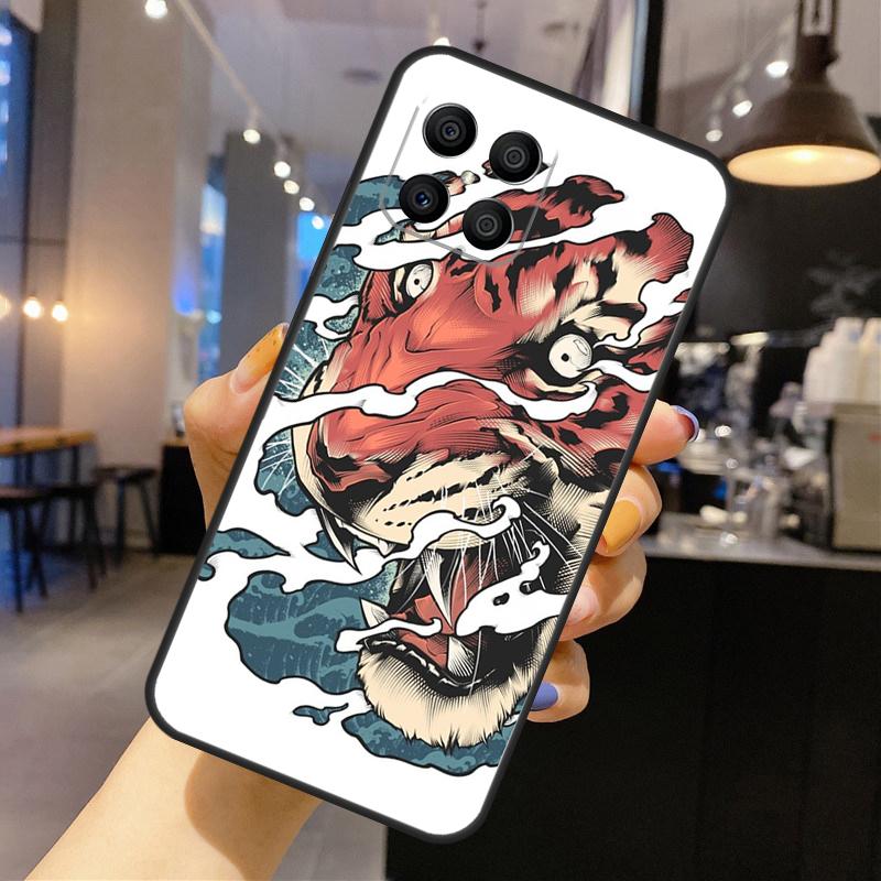 Japanese Tiger For Honor Magic 7 5 6 8 Pro Case For Honor 200 400 Lite 70 90 X8c X8b X9a X9b X9c X9d Win RT