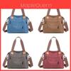 Canvas Tote Bag For Women Large Capacity Shoulder Handbag With Zipper Closure For Travel And Casual Use