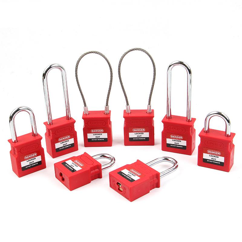 Best Quality Small Safety Padlock Lock Key,Safety Lockout Padlocks,Master Lock Short Shackle Safety Padlocks (Red,steel & nylon&Lockout Tagout) красный