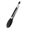 7-Inch Heat-Resistant Nylon Food Tongs Stainless Steel BBQ Kitchen Clip