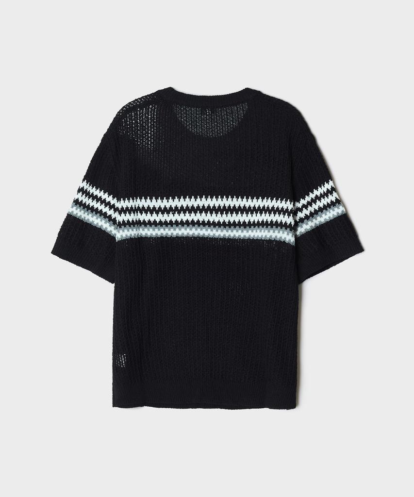 Seupao [Cool] Boucle Stripe Short Sleeve Knit_Spkwg25M05