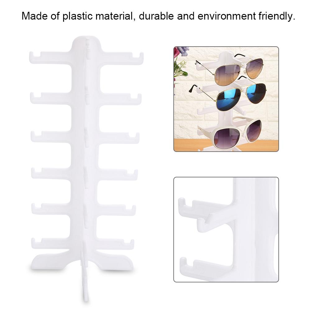 Plastic Sunglasses 6 Pairs Glasses Frame Display Holder Rack Organizer Stand