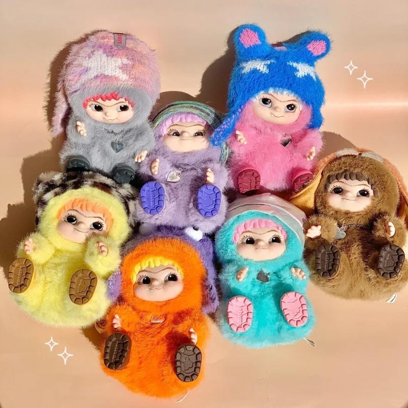 1Pcs Kawaii Action Figure Gift Wakuku Fuzzy Trendy Fun Party Series Blind Box Cute Plush Doll Ornament