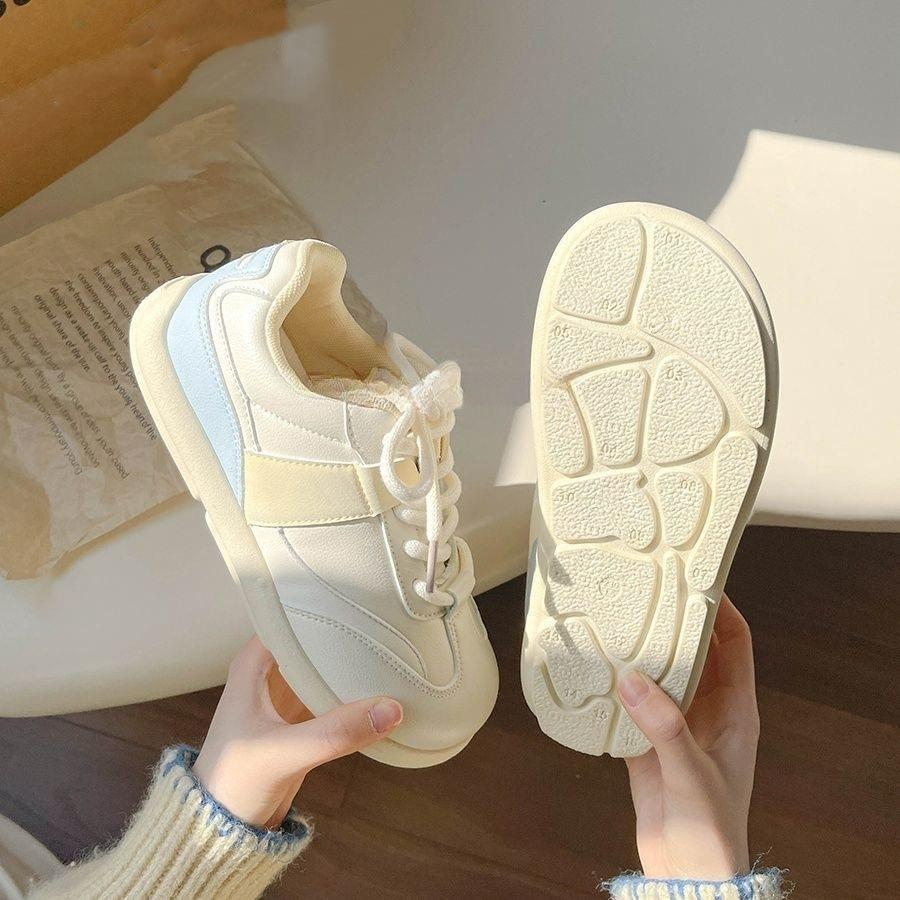 Dexun shoes women's 2025 new popular spring and spring leisure sports shoes versatile soft-soled Forrest Gump shoes little white shoes