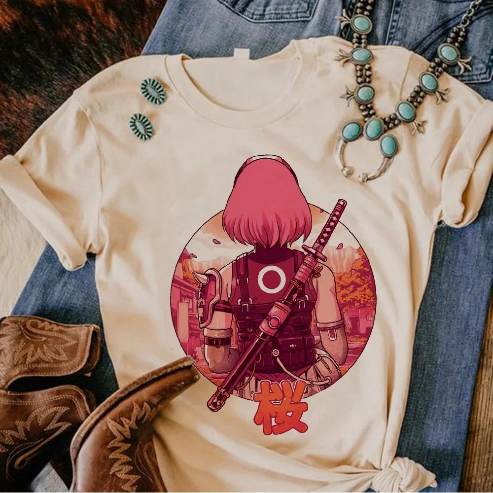 Moon Cat Tshirt Women Anime Harajuku Manga T-shirts Female Comic Graphic Japanese Clothes