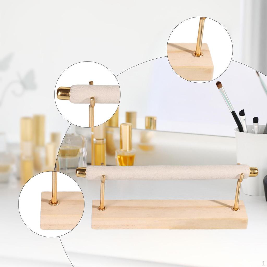 Holder Stand Wooden Base, Detachable, Versatile, Jewelry Organizer for Vanity Dresser Show Shop re
