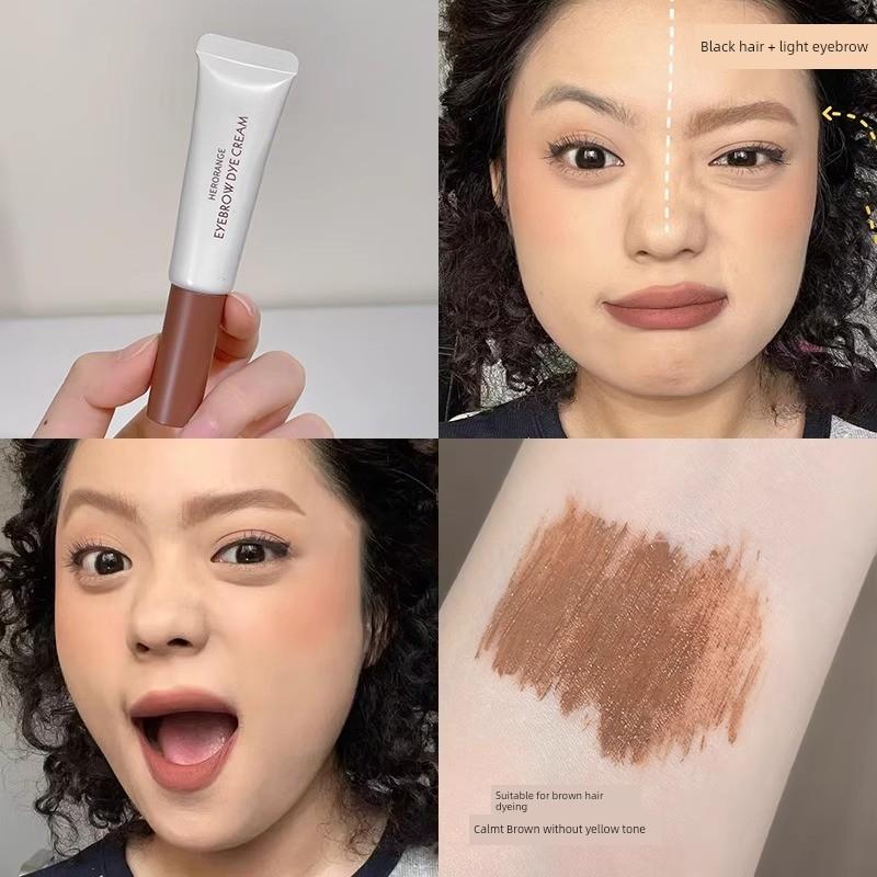 Light Color Brow Cream Eyebrow Cream Nature Makeup Hair-Styling Waterproof Smear-Proof Modified Wild Eyebrow Korean Makeup Eyebrow Cream