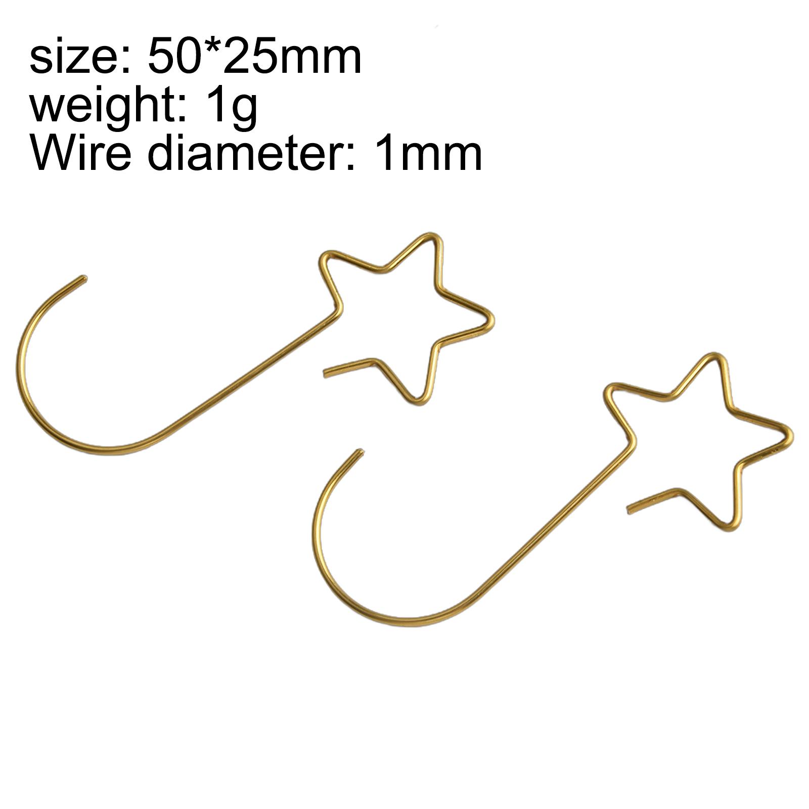 

Holiday Ornament Hangers Christmas Ornaments Hooks Sturdy Wire Hooks 0.7 Inch Hook Opening 2 Inch Hooks Decorative Hooks серебряный