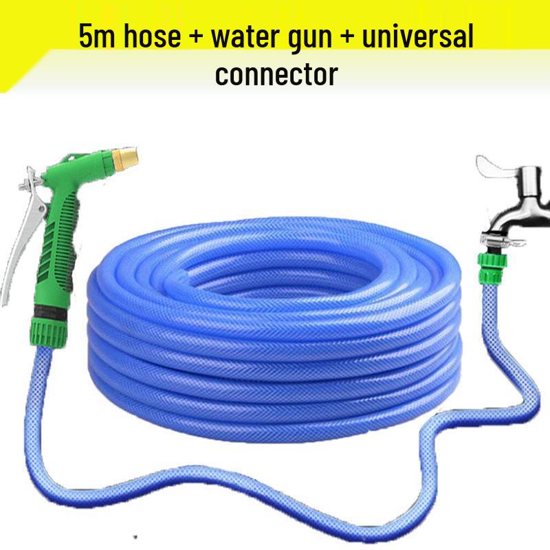 

Multi-Purpose Car Wash and Watering Kit: Soft Hose, Brush, Sprinkler Head, Anti-Freeze Water Gun