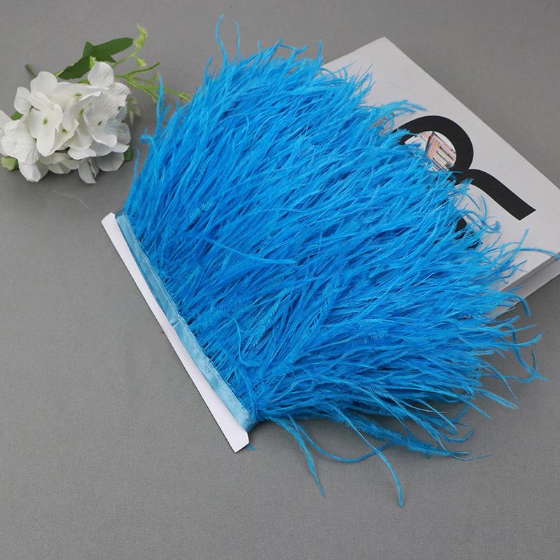Ostrich Feather Lace Cloth Bandwidth 10-15Cm Stage Performance Clothing Decoration Accessories Lace Feather Ribbon