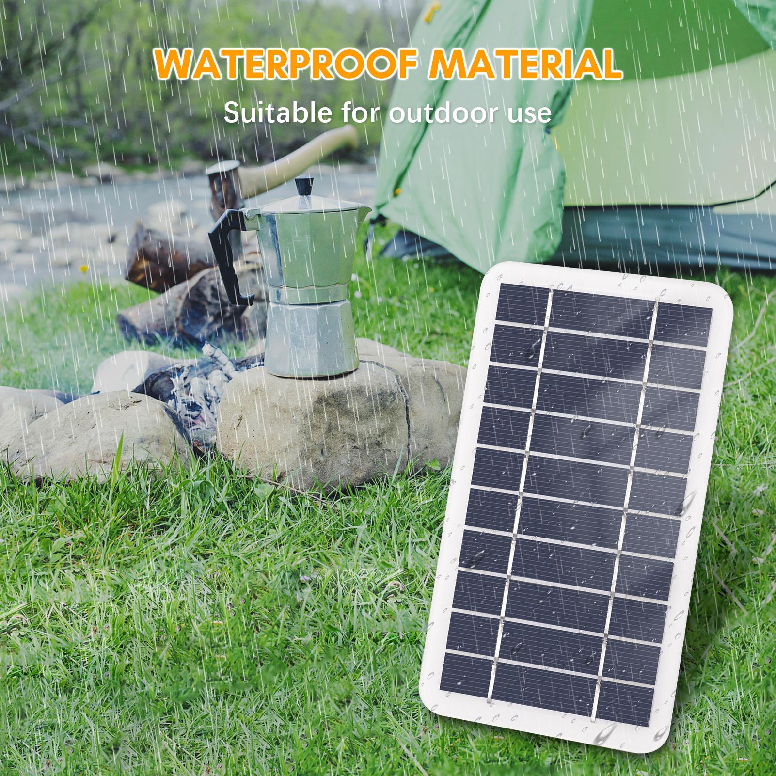 

2W 5V Portable Solar r for Mobile Phone Charging, Fan LED LED LEG with USB Plug, Solar Panel r for Home Monitor Camera