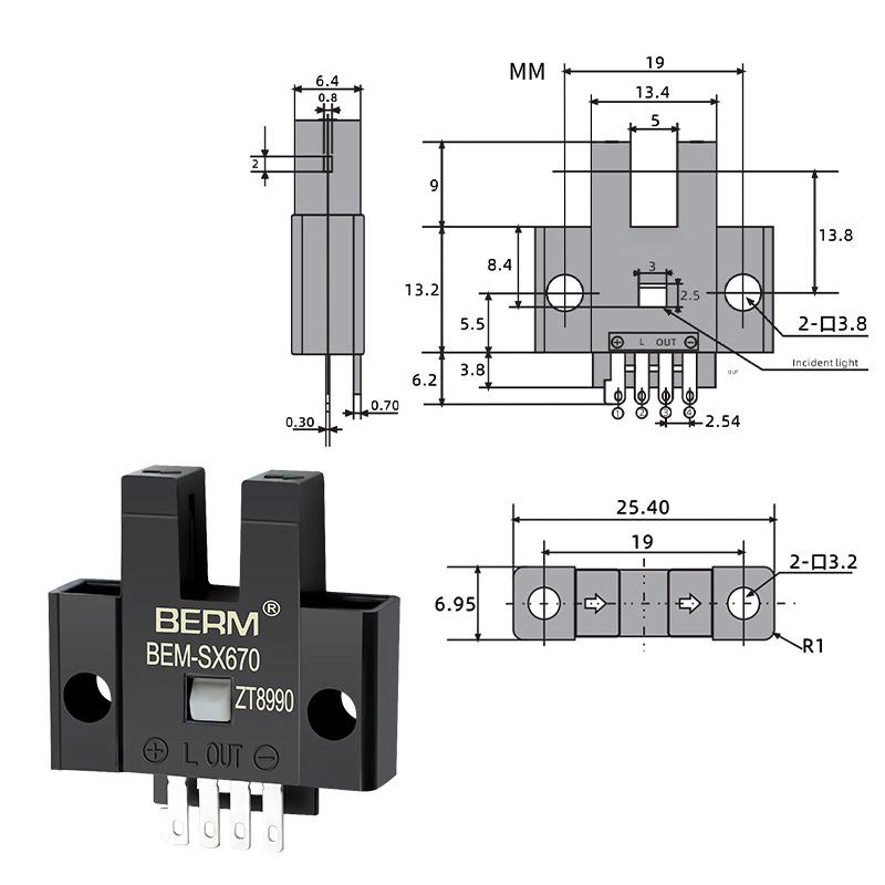 1 Stück Photoelektrischer Schalter Sensor EE-SX670 EE-SX671 EE-SX672 EE-SX673 EE-SX674 EE SX670A SX671A SX672A SX670P EE-SX672R EE-SX674P