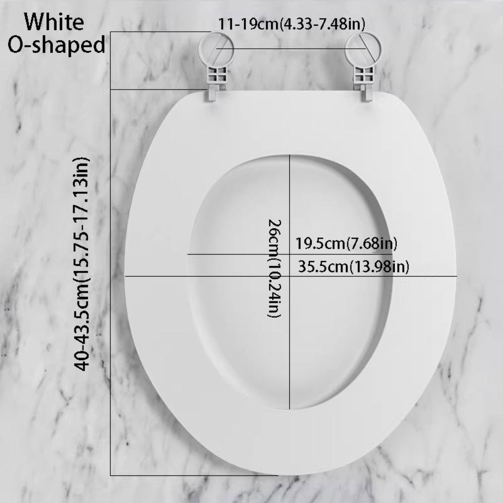 

Removable Waterproof Toilet Seat Cover Soft Bathroom Warmer Seat Closestool Mat Household White O-shaped
