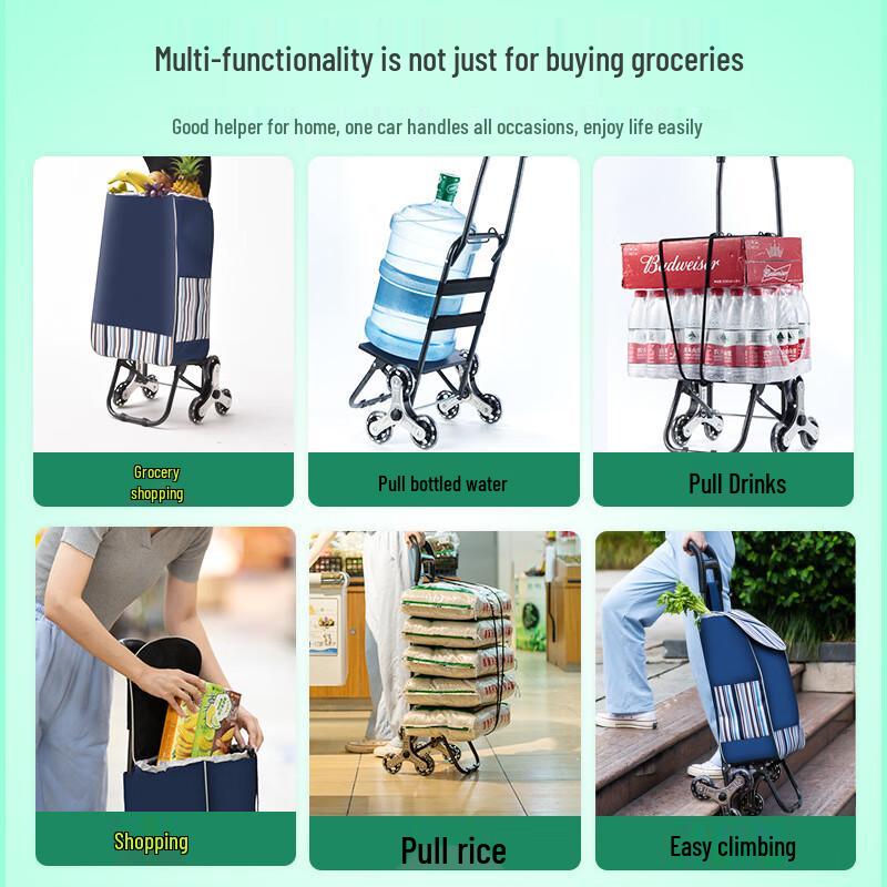 TANCHUAN Tragbarer faltbarer Einkaufswagen
