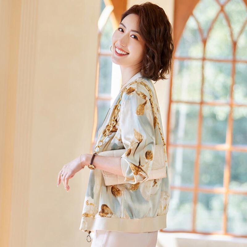 PaSiTe Women's Floral Print Chiffon Sun Protection Jacket