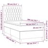 VidaXL Lit à sommier tapissier avec matelas Crème 90x200 cm Tissu - Modèle 3141990