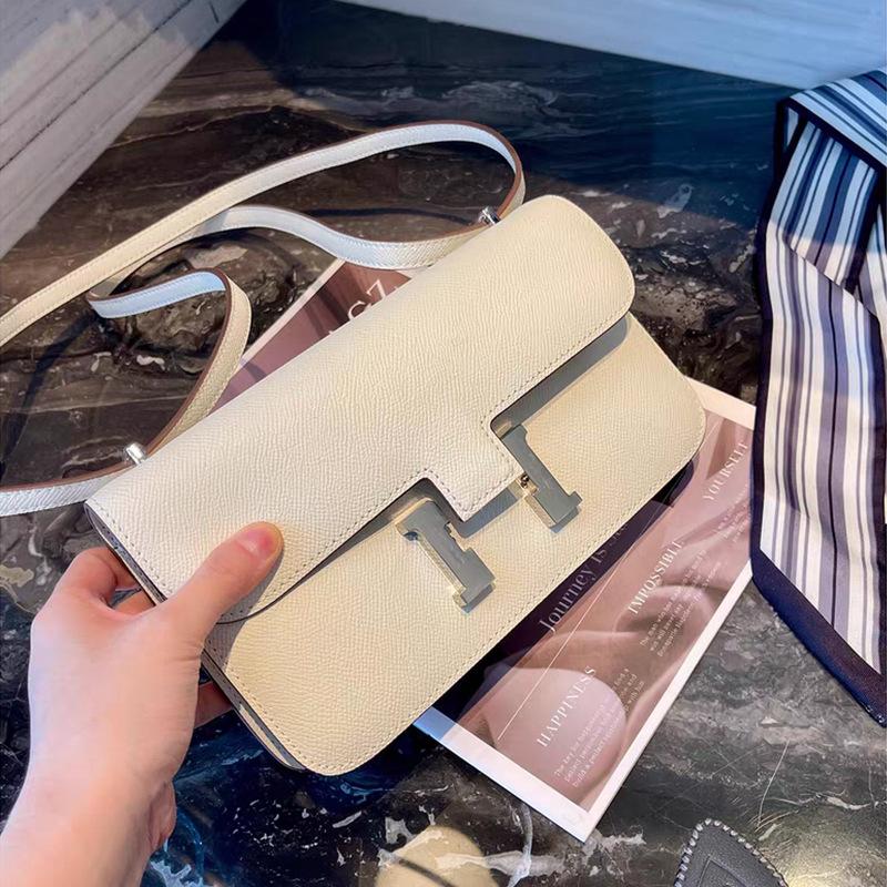Nuova borsa orizzontale a spalla singola da ascella in pelle con motivo a palma borsa da donna piccola messenger