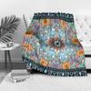 Colorful Paisley Floral Printed Throw Blanket Sofa Bed Decorative Cushion Cover for Living Room Bedroom