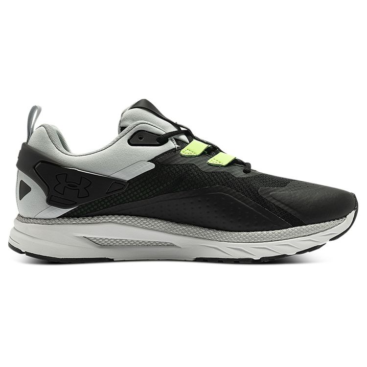 Under Armour HOVR Flux Mvmnt Men's Running Shoes Black Gray High Vis Yellow 3025354-002
