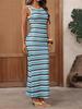 Retro Wave Pattern Mermaid Dress - TikTok 2026 Summer Collection