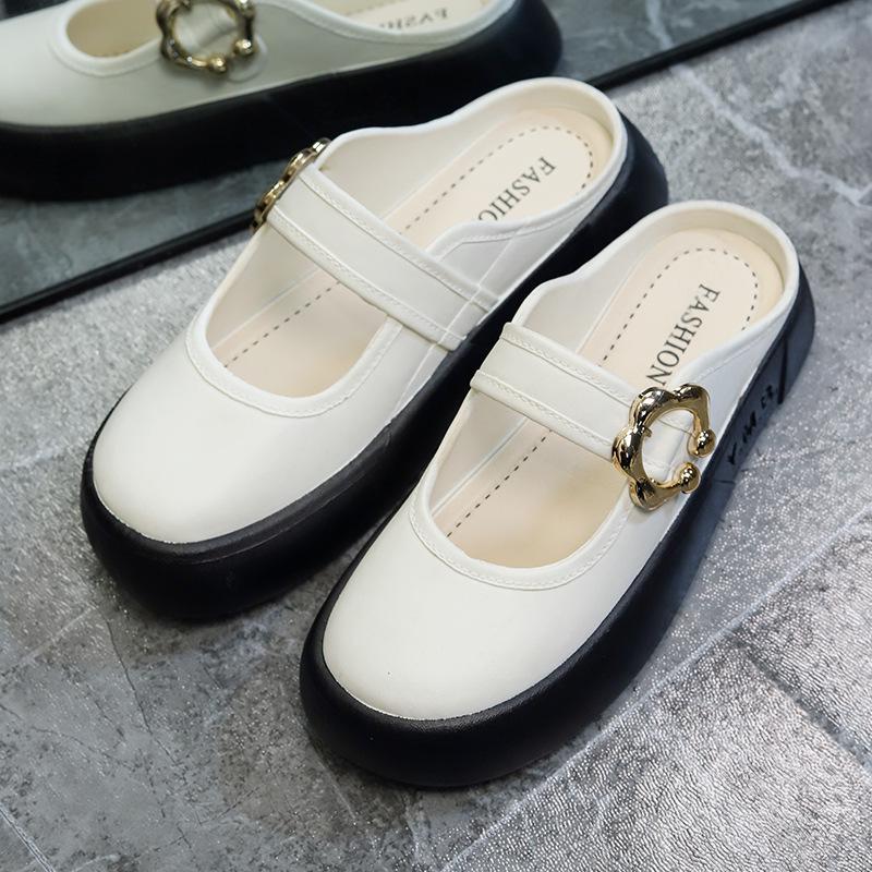 Yuzhihao Summer Women s Thick Sole One-Strap Color Block Beach Sandals 40-41